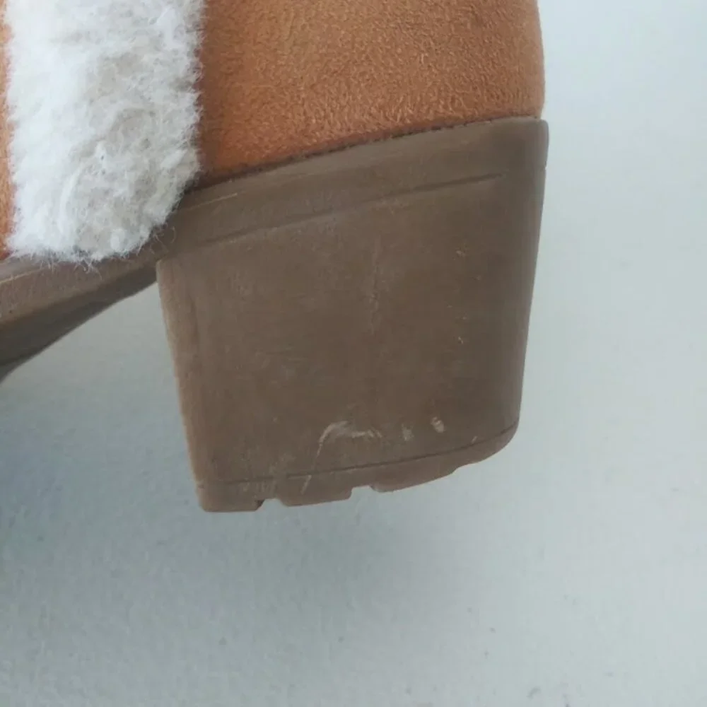 Rampage girls size 2 brown and white knee high boots